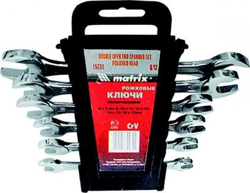 Набор рожковых ключей MATRIX 15276 (6 - 22 мм) 8 шт. Matrix