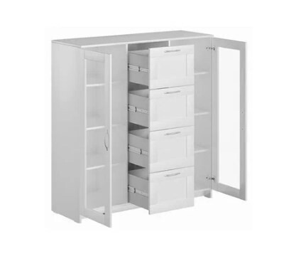 СИРИУС(БРИМНЭС) Тумба 2 двери со стеклом и 4 ящика 117х123 IKEA от компании  Фабрика Мебели купить в городе Санкт-Петербург