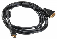 Кабель HDMI- DVI-D 3.0м Buro позолоченные контакты ферритовые кольца HDMI-19M-DVI-D-3M 817225 BURO