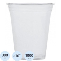 Стакан одноразовый пластиковый 300 мл прозрачный 1000 штук в упаковке Upax unity