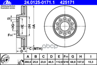 Диск Тормозной Передн, Skoda: Superb 1.8 T/1.9 Tdi/2.0 01-08 Vw: Passat 1.6/1.8/1.8 Syncro/4Motion/1.8 T/1.9 Tdi/1.9 Tdi