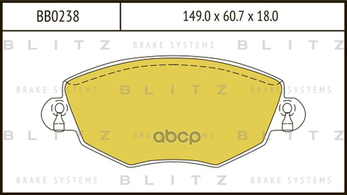 Колодки Тормозные Дисковые Передние Ford Mondeo 00- Bb0238 Blitz арт. BB0238
