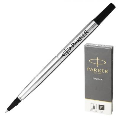 Стержень для ручки-роллера PARKER Quink RB, металлический 116 мм, линия письма 0,5 мм, черный, 1950277 Parker