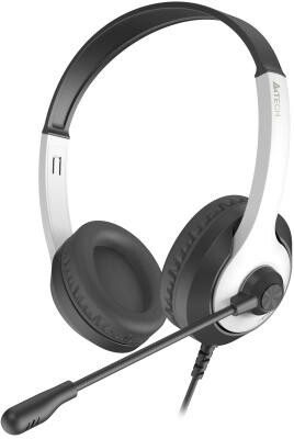 Наушники с микрофоном A4Tech Fstyler FH100U белый/черный 2м накладные USB оголовье (FH100U) A4TECH
