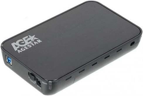 Внешний контейнер для HDD 3.5 SATA AgeStar 3UB3A8-6G USB3.0 черный Age Star