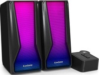 Акустическая система 2.0 ExeGate Accord 230 (питание USB,Bluetooth, 2х3Вт (6Вт RMS), 60-20000Гц, цвет черный, RGB подсве