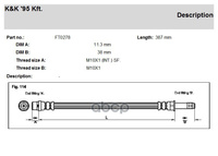 Шланг Тормозной Задн Mb: Sprinter -06 -Abs R Lr K&K арт. FT0278