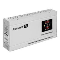 Стабилизатор напряжения ExeGate Master Turbo AVS-1000 (1000ВА, 100-265В, цифр. индикация вход/вых. напряжения, 220В±8%,