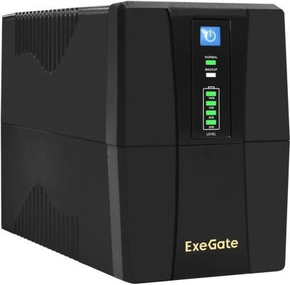 ИБП ExeGate Power Back BNB-1000.LED.AVR.2SH.RJ.USB <1000VA/550W,LED, AVR, 2*Schuko, RJ45/11,USB, Black> Exegate