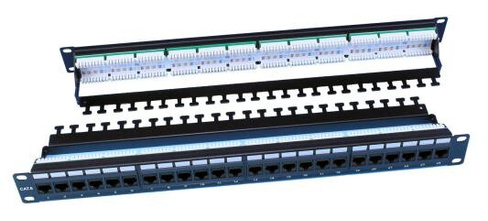 Патч-панель Hyperline PP3-19-24-8P8C-C6-110D 19 1U 24 порта RJ-45 категория 6 Dual IDC ROHS черный