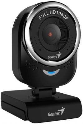 GENIUS QCam 6000, black, Full-HD 1080p webcam, universal clip, 360 degree swivel, USB, built-in microphone, rotation 360