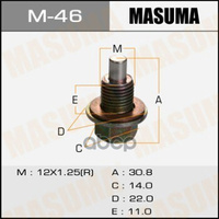 Болт Маслосливной С Магнитом (С Шайбой) Nissan 12Х1.25mm Vg33,Vq35,Qg18, Sr16, Yd22 Masuma M-46 Masuma арт. M-46