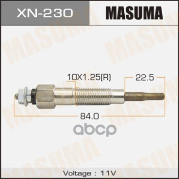 Свеча Накаливания Nissan Cedric Masuma Xn-230 Masuma арт. XN-230