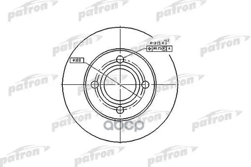 Диск Тормозной Задн Audi: 100 84-90, 100 Avant 84-90 PATRON арт. PBD1543 2 шт.
