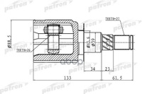 Шрус Внутренний 27X39x26 Nissan Pathfinder R51m 05- PATRON арт. PCV1410