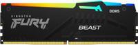 Оперативная память для компьютера 32Gb (1x32Gb) PC5-41600 5200MHz DDR5 DIMM CL36 Kingston Fury Beast RGB KF552C36BBEA-32