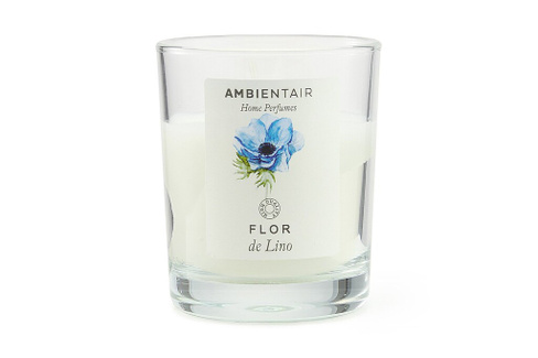 Свеча в стакане Hoff Льняной цветок