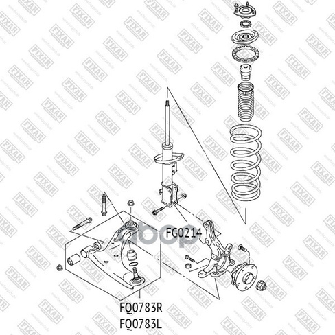 Рычаг Подвески Передний Нижний Правый Suzuki Grand Vitara 05- Fq0783r FIXAR арт. FQ0783R
