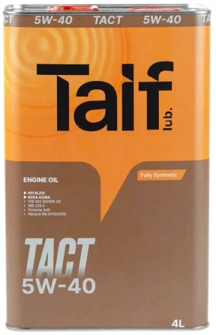 Масло моторное Taif Tact 5W40 4л A3/B4