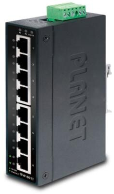 IP30 Slim type 8-Port Industrial Gigabit Ethernet Switch (-40 to 75 degree C) Planet