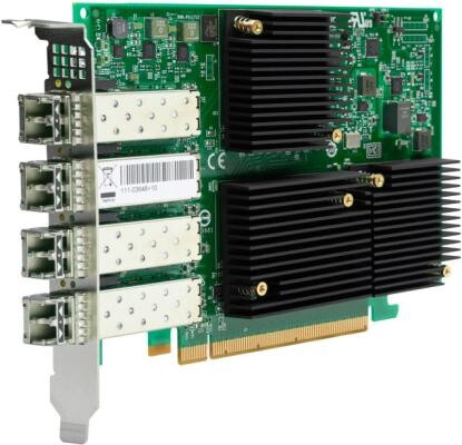 Emulex LPe31004-M6 Gen 6 (16GFC), 4-port, 16Gb/s, PCIe Gen3 x8, LC MMF 100m, трансивер установлен, Upgradable to 32GFC (