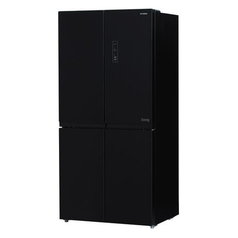 Холодильник трехкамерный Hyundai CM5005F Total No Frost, черное стекло