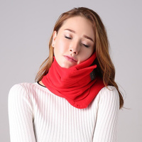 Подушка-шарф для путешествий Travel Pillow Unisex. Цвет: красный