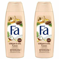 Fa Гель для душа "Cream & Oil", с маслом кокоса и ароматом какао, бережный уход, 250 мл, 2 шт Фа