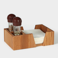 Салфетница - органайзер деревянная на 3 отделения adelica, 14×21,5×7 см, бук Adelica