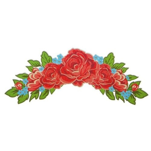 Термонаклейка розы центральные уменьшенные 22*8,7см, набор 10 штук Страна Карнавалия