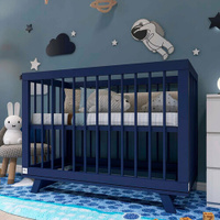 Кроватка для новорожденного Lilla - модель Aria Night Blue 4102356 Lillaland