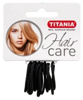 TITANIA Резинки для волос, черные 3 см 12 шт/уп 7800