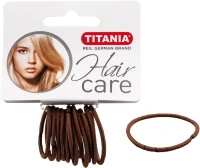 TITANIA Резинки для волос, коричневые 3 см 12 шт/уп 7801