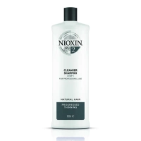NIOXIN Шампунь очищающий для тонких натуральных, заметно редеющих волос, Система 2, 1000 мл