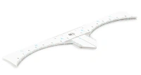 LUCAS COSMETICS Наклейка-линейка для построения формы бровей, с вырезом / CC Brow Stick Ruler 10 шт