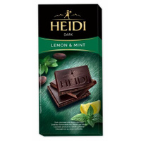 HEIDI dark Lemon and Mint темный шоколад с кусочками лимона и мятой Heidi