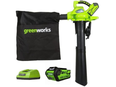 Воздуходувка аккумуляторная 40V Greenworks GD40BVIIK4 2406907UB