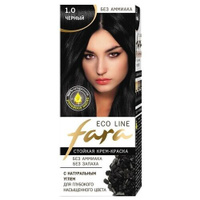 Fara Eco Line стойкая крем-краска для волос, 2шт, 1.0 черный, 125 мл Нет бренда