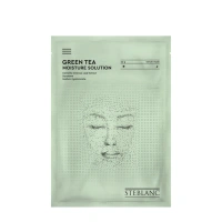 STEBLANC Маска-сыворотка тканевая увлажняющая для лица с экстрактом зеленого чая 25 гр