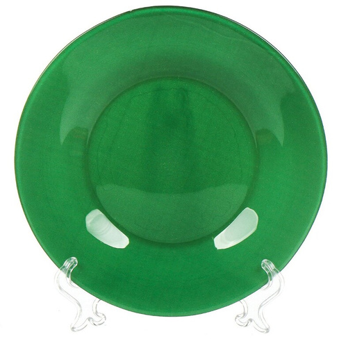Тарелка десертная, стекло, 19.5 см, круглая, Green City, Pasabahce, 10327SLBD38, зеленая