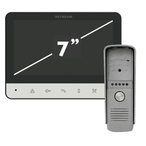 Комплект видеодомофона Skybeam 7" цвет черный SKYBEAM RL-B7BL