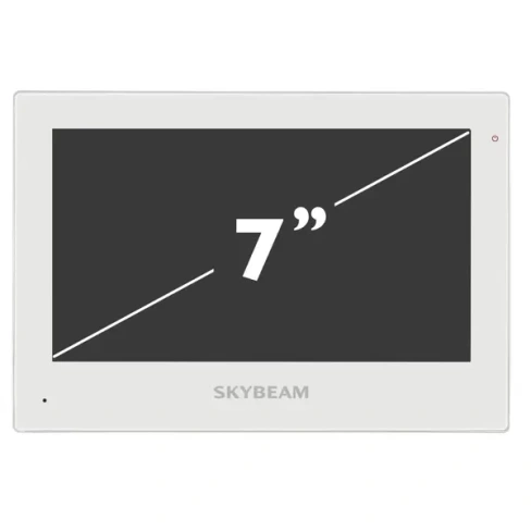 Видеодомофон Skybeam 7" с сенсорными кнопками Wi-Fi цвет белый SKYBEAM 95703HPWH