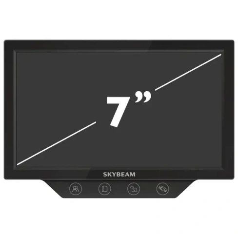 Видеодомофон Skybeam 7" с сенсорными кнопками цвет черный SKYBEAM 94741HPBL