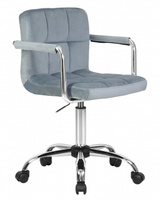 Офисное кресло LM-9400 пудрово-голубой велюр