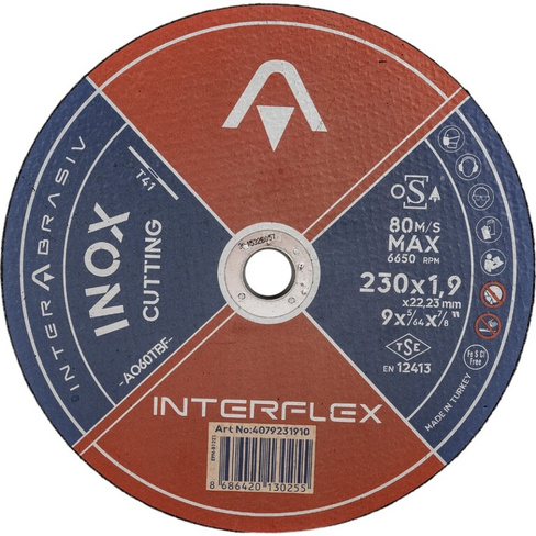 Отрезной круг Interflex INOX A060TBF